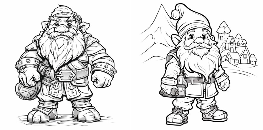 Dwarf Coloring page