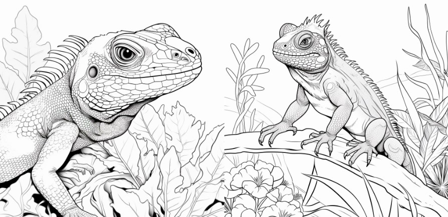 Lizard coloring page